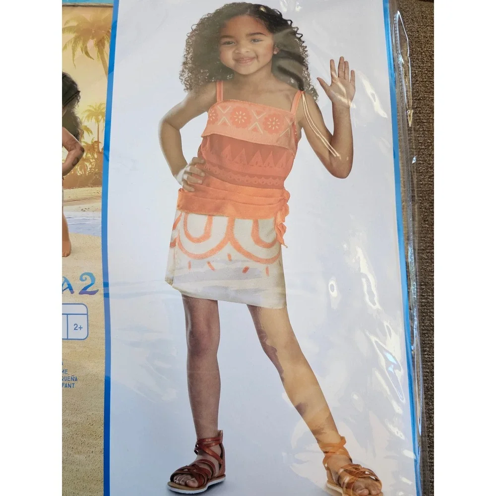 Disney‎ Moana 2 Toddler Costume Dress S/P 2T Simea Disguise Dress Up Pretend NEW